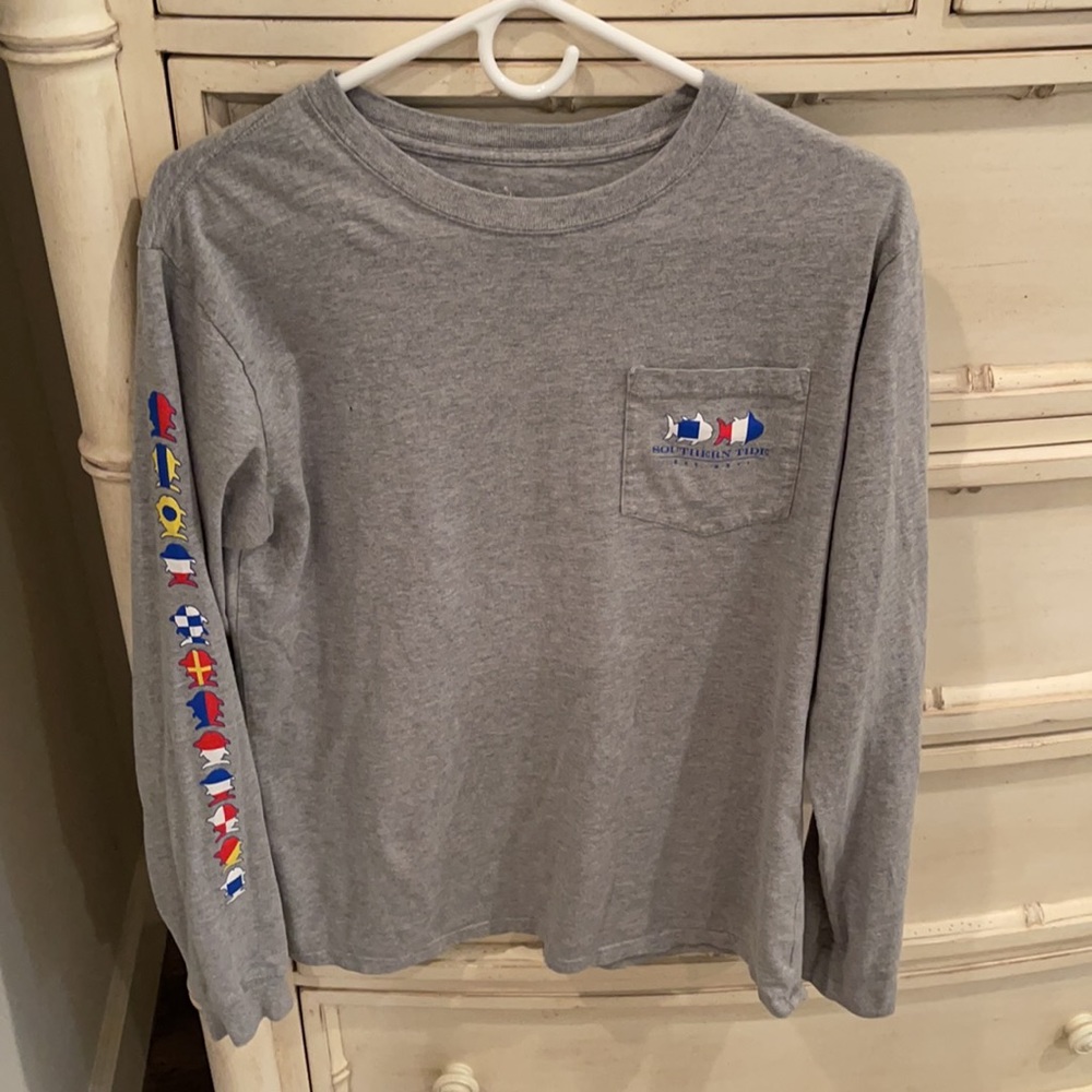 Southern Tide Long Sleeve Gray Size S